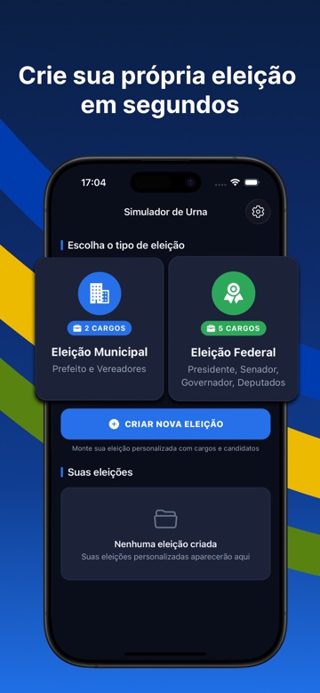 Tela real do app Urna Simulador 2026